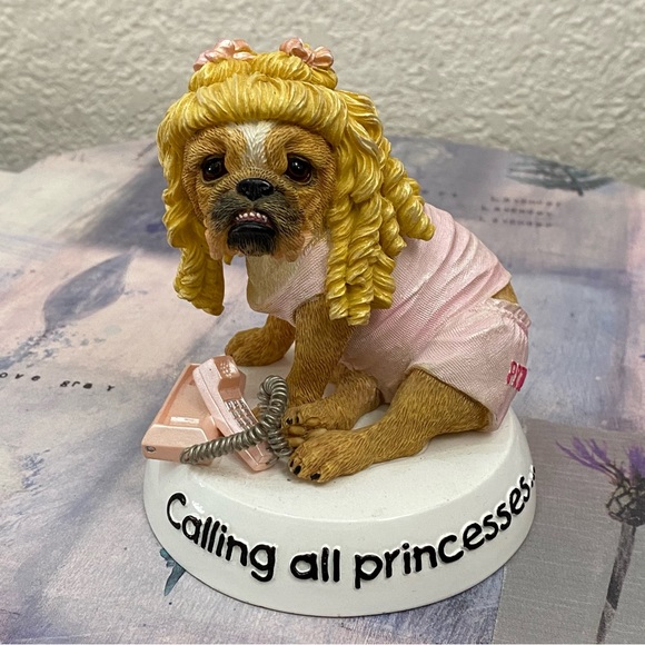 2005 Zelda Wisdom 16615 Westland “Calling All Princesses” Bulldog Dog Figurine - Picture 2 of 16